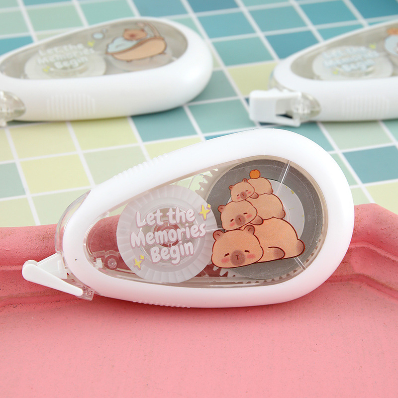 Nueva cinta correctora Capi, cinta correctora de capibara de alto valor, 12 metros, material de oficina de aprendizaje para estudiantes de primaria y secundaria