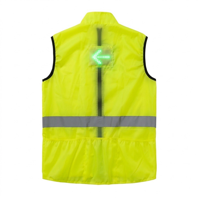 Wireless Remote Control Led Reflective Vest Cycling Turn Signal Night Running Luminous Vest USB Charging Safety Warning Clothing