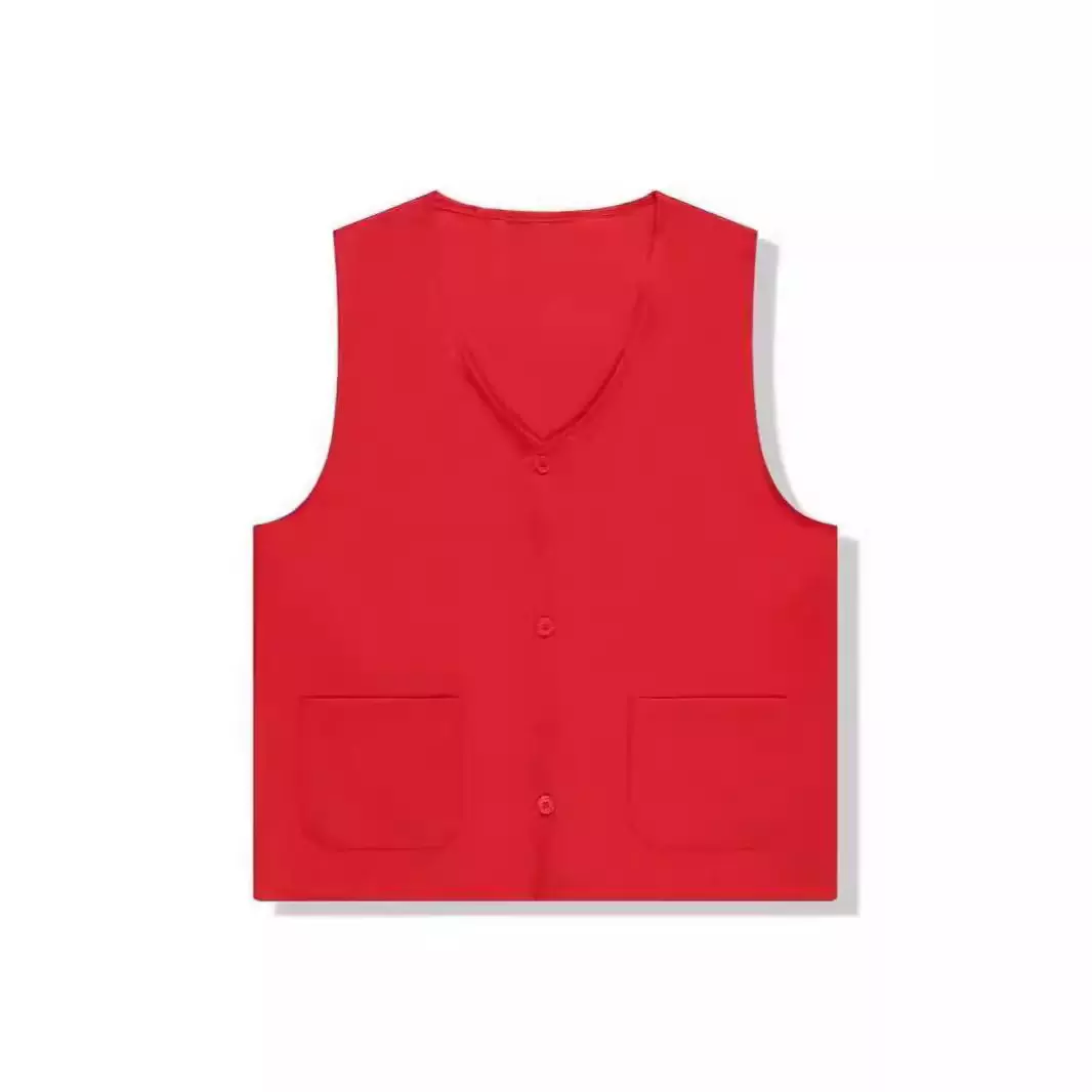 志愿者单排纽扣马甲公益活动宣传广告背心工作服装马甲印logo制