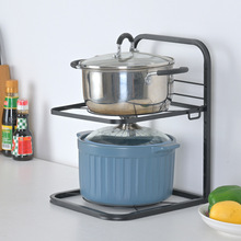 厨房置物架多功能下水槽橱柜分层放锅架家用落地多层锅具收纳架子