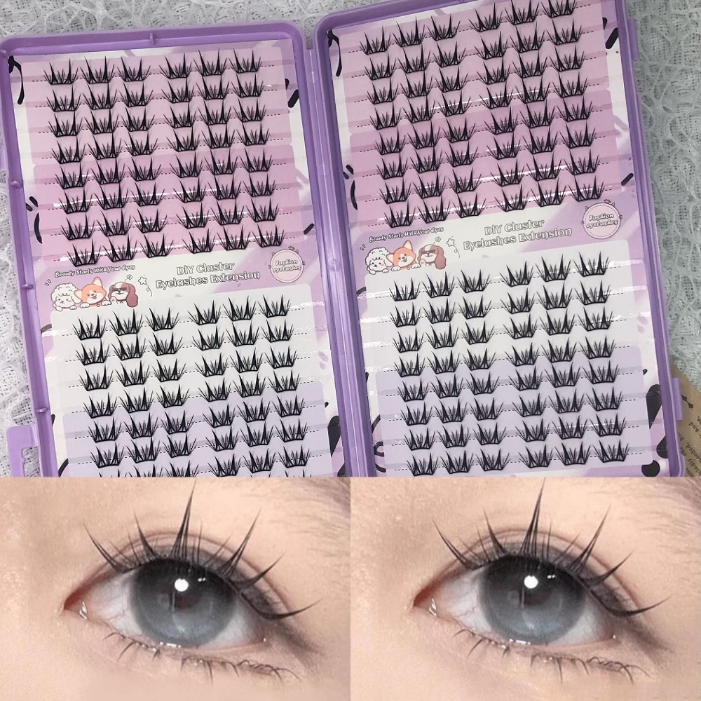 Serie de pestañas postizas transfronterizas Libro de pestañas de comercio exterior Pestañas postizas en inglés completas Pestañas postizas de gran capacidad, pelo segmentado de un solo racimo