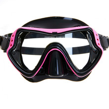 新款潜水镜 硅胶浮潜面罩 男女 亚马逊游泳防雾大框 成人潜水眼镜