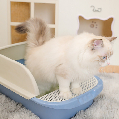 Cat supplies deodorizing litter box with anti-splashing full and half enclosed household large cat toilet cat litter box cat poop bin