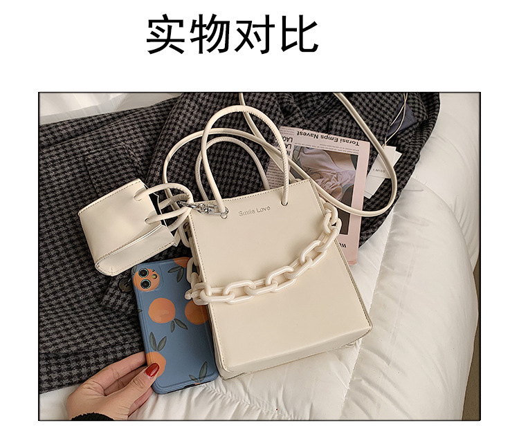 Fashion Tote Bag Acrylic Chain Handbag Shoulder Messenger Bag display picture 4