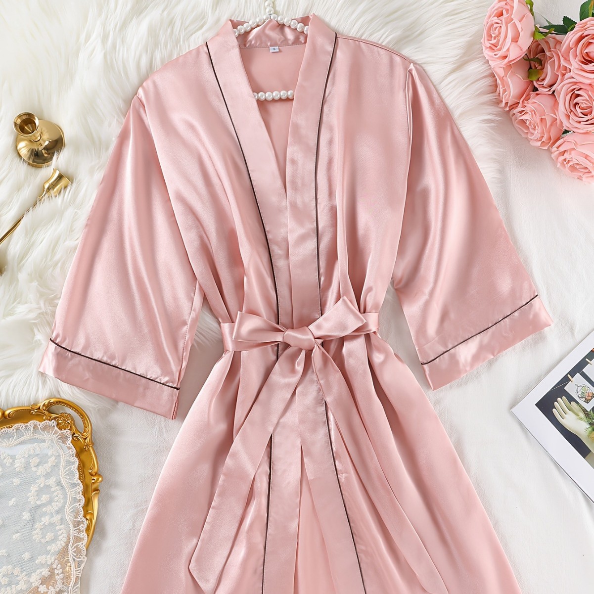 Camisón juvenil estilo caliente cómodo albornoz largo para mujer Pijamas de alta gama de manga larga Servicio a domicilio más vendido de Amazon