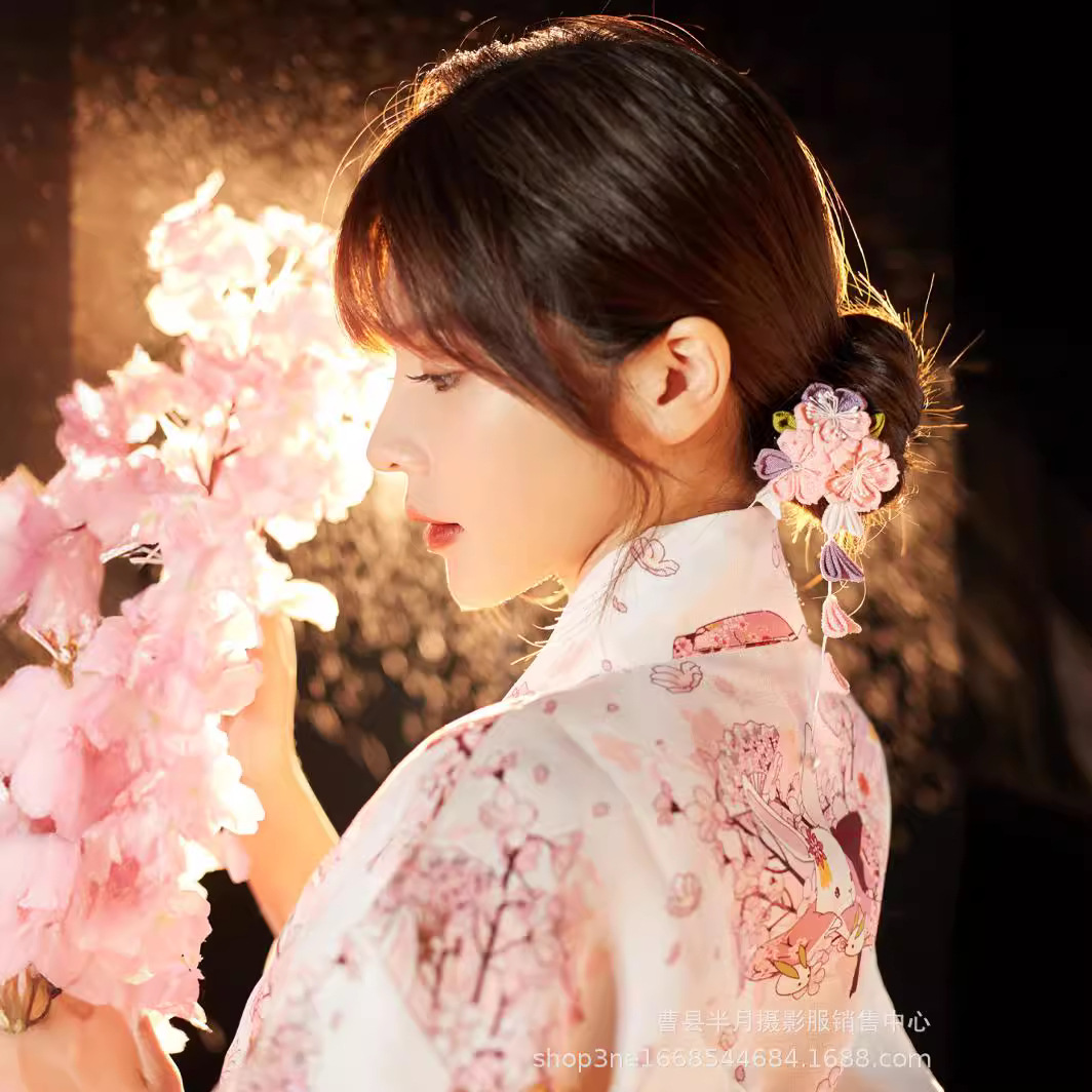 Japanese printed kimono formal dress women's improved Chinese style Japanese style Japanese style bathrobe Photo dress God girl