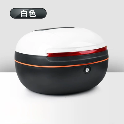 Universal Electric Vehicle Trunk Storage Tool Box for Yadea, Aima, Tailing, Luyuan, and Xinri Electric Scooters (Electric car tail box) - double-layered-round-box-with-lid-bright-white-universal-for-models-with-tailstock