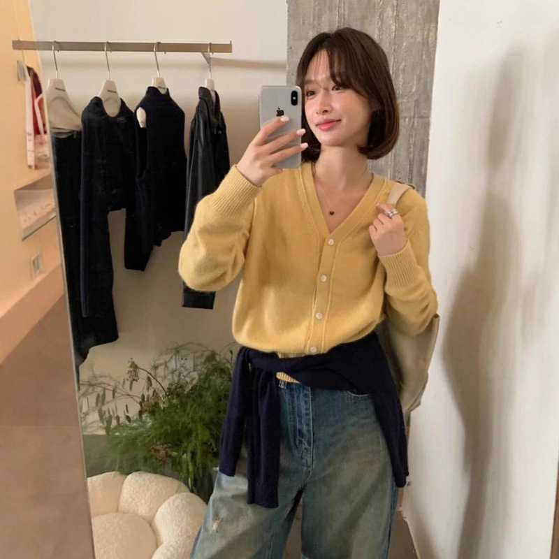 Thirteen Lines Imiss Contains 10% Rabbit Velvet and 5% Wool! 2025 New Autumn and Winter Elegant Versatile Knitted Cardigan for Women