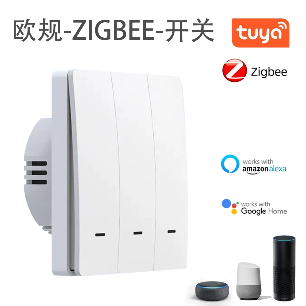 Европейские правила zigbee переключатель выкл кнопка граффити умный дом голосовое управление приложение дистанционного одиночного нулевого огня универсальный