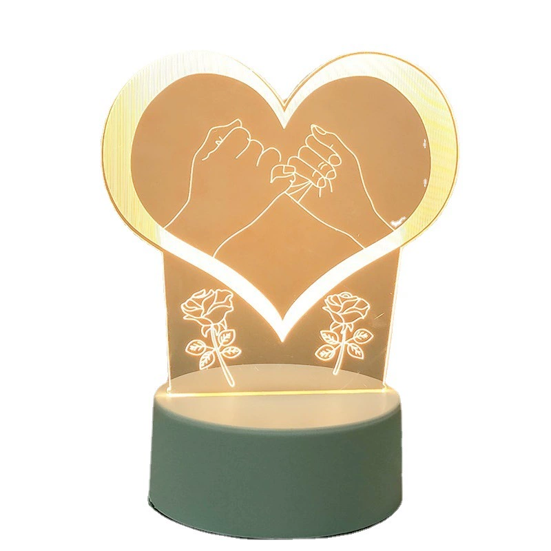 LED-ночник Creative Touch, питание USB/батарейки, 3D-акриловый дизайн, 15×5,5×20,5 см