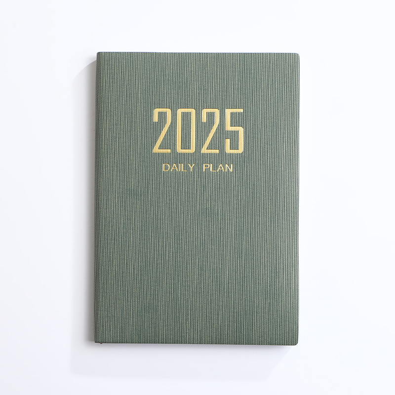 Transfronterizo 2024 inglés a5 calendario 2025 imitación cuero mes índice plan cuaderno calendario de comercio exterior