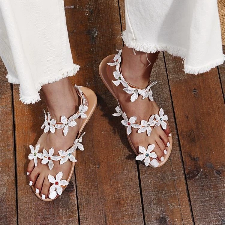 [2020 Flower Womens Summer Shoes Sandals босоножки]