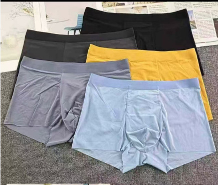 8103 # inventario marca de cola de seda de hielo hombre sin marcas pantalones íntimas ultra delgadas transpirables cuadrangulares pantalones simples de alta calidad