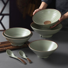 祥源美密胺餐具面碗商用复古仿瓷冒菜汤碗面馆专用大碗牛肉凉皮碗