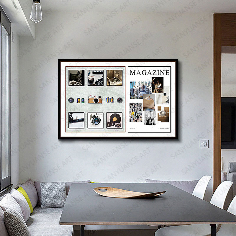 Pintura física tridimensional Entrada Sala de estudio Modelo Estudio Pintura decorativa Hotel Cámara retro Pintura colgante