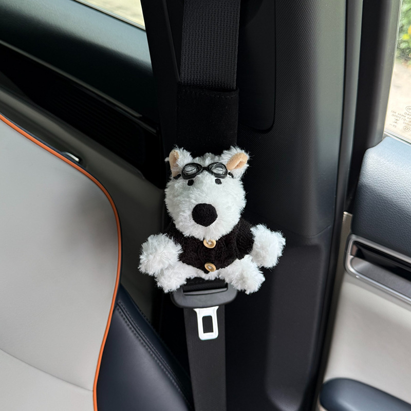 Funda Protectora de Hombro para Cinturón de Seguridad de Peluche Anti-desgaste para Coche