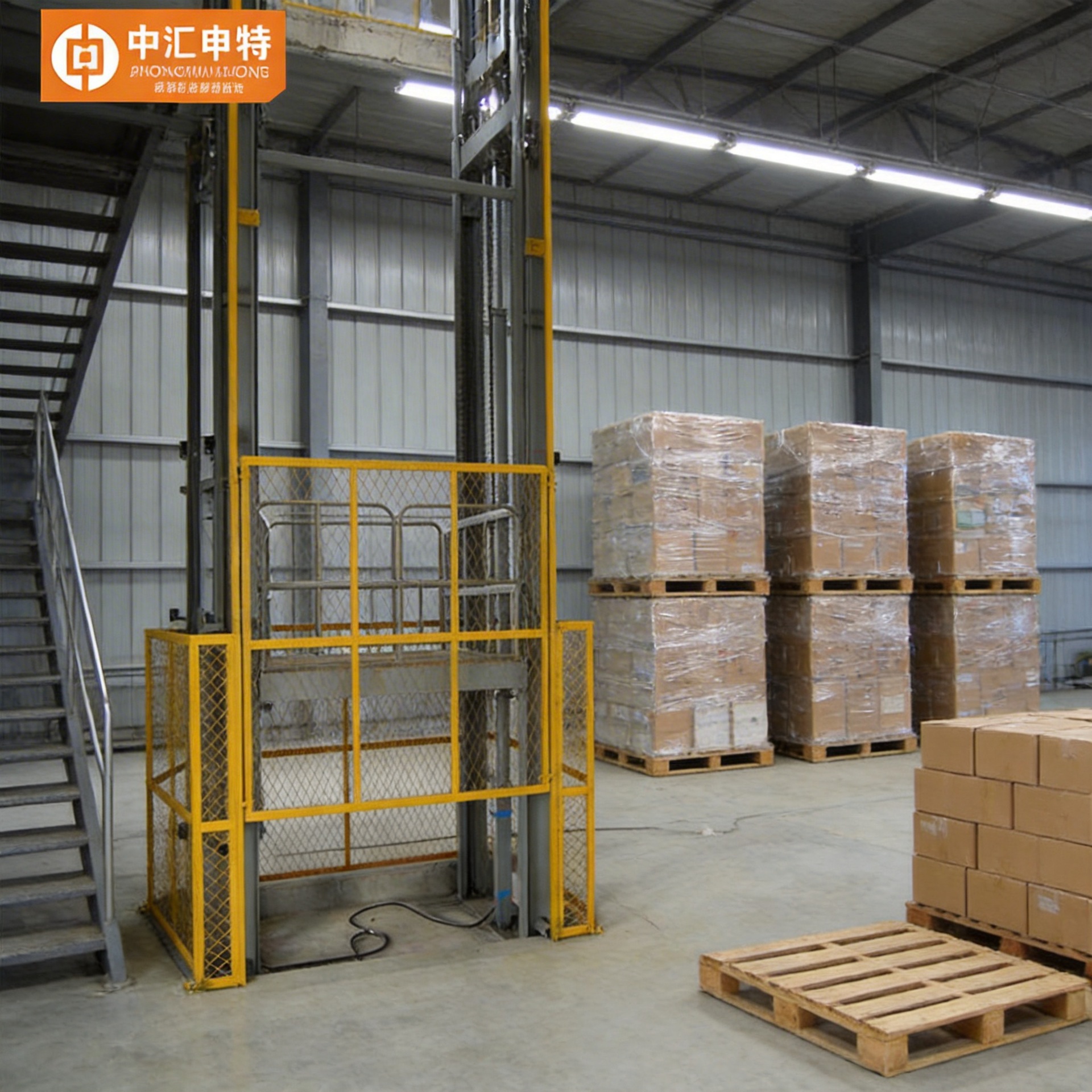 液压升降平台导轨式升降机1-50吨厂房重型升降货梯固定式液压货梯