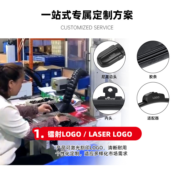 Directly Supplied from the Manufacturer, Automotive New Energy Electric Vehicle Wipers, Specialized Multifunctional Wiper Blades, Teflon-Coated Rubber Strips