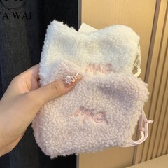 羊羔毛保暖口罩冬季防寒风加绒加厚保暖显脸小女护脸装备面罩义务