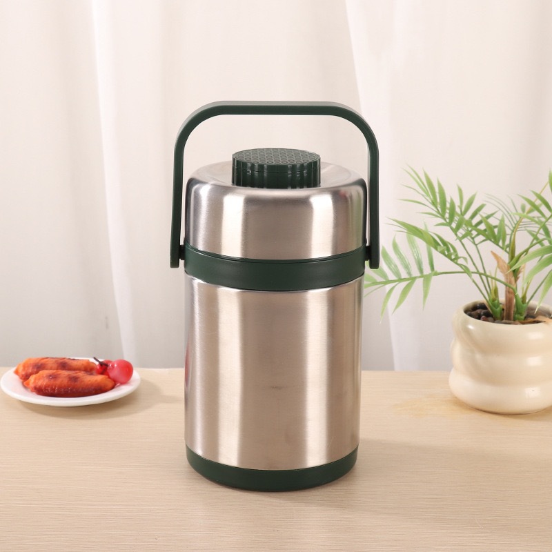 Fiambrera de aislamiento 304 barril de aislamiento de tres capas de acero inoxidable, olla de elevación sellada en capas de tres compartillas, soporte personalizado de gran capacidad