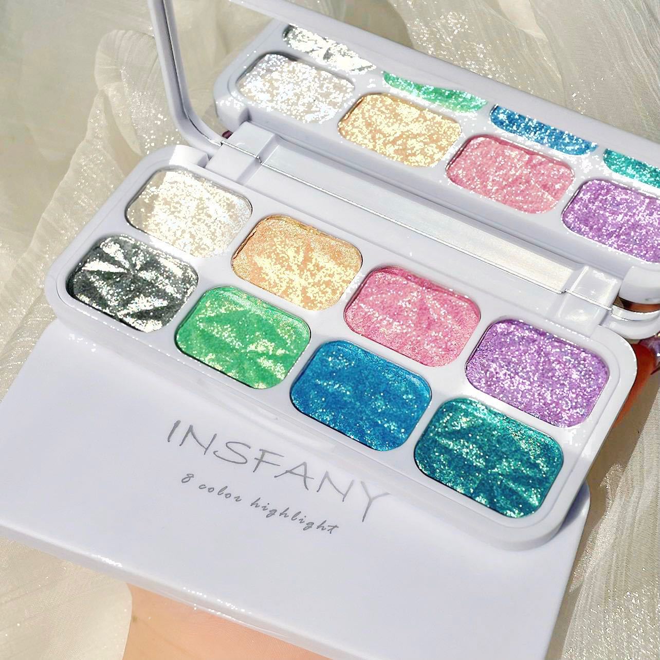 insfany Macaron Chameleon High Disc Polarized Color 8-color Cut Color Eyeshadow Douyin Xiaohongshu undefined