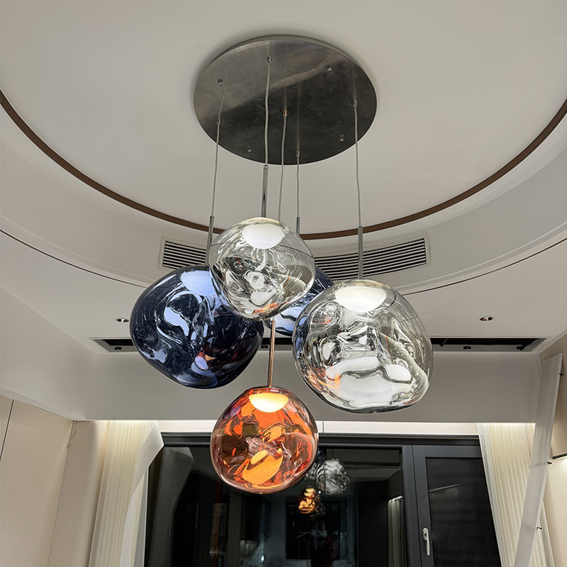 TomDixon 溶岩リビングルームダイニングルームシャンデリアハイエンド装飾クリエイティブローフトアパートヴィラデュプレックス階段ランプ|undefined