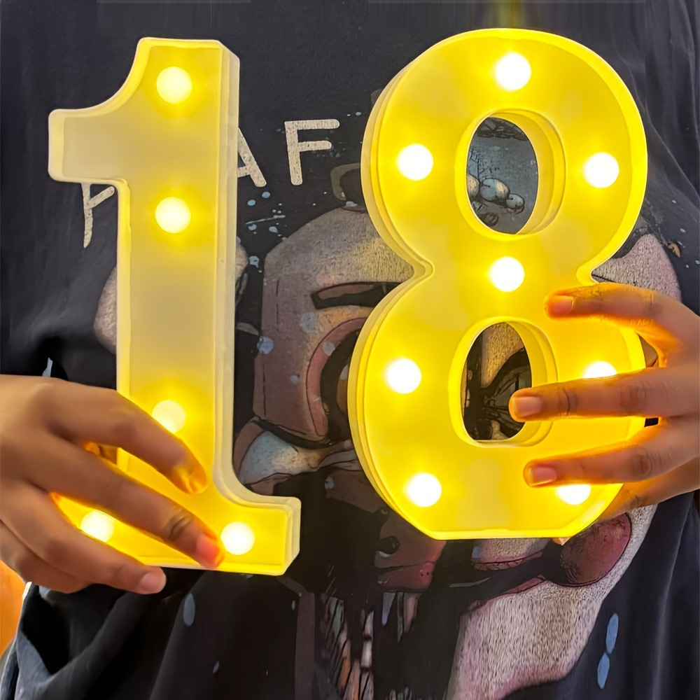 led Birthday Party Luminous Digital Sign Battery Powered跨境|ms