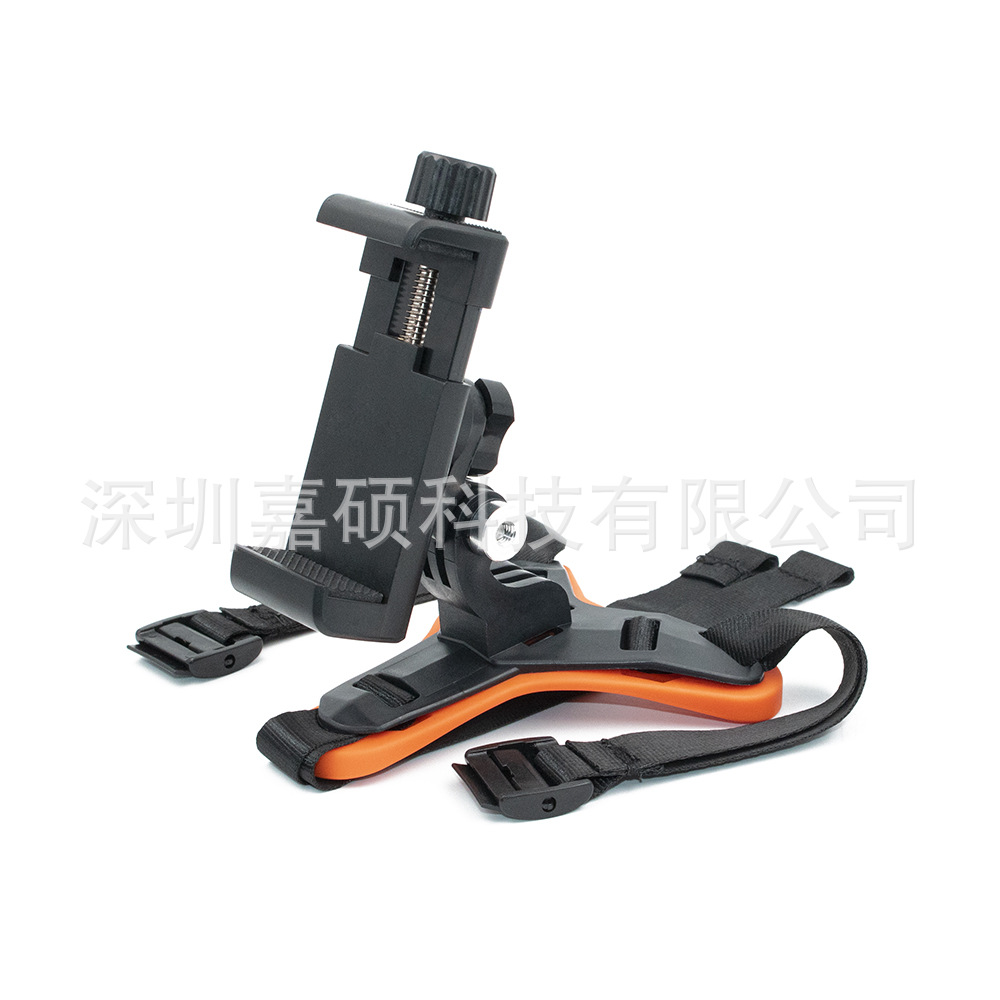 Soporte de barbilla para casco de motocicleta adaptador de teléfono móvil y cámara GoPro fijación segura