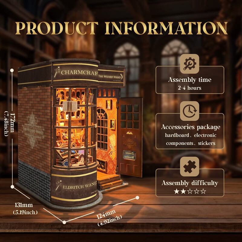 Wand Shop Magic Academy Sisyphus Wooden Assembled Diy Cabin Handmade Assembled Wooden House Cross-border New Product