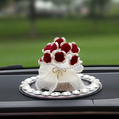Simulated Rose Aromatherapy Ornaments Car Decoration Perfume Car Interior Supplies Diffuser Fragrance Rose Fragrance