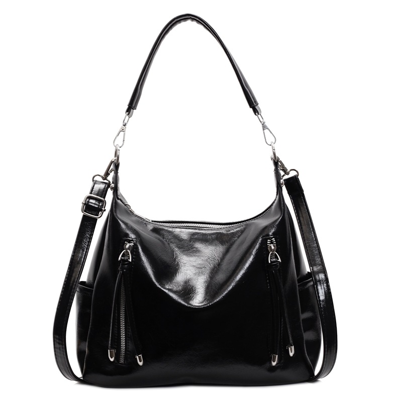 Bolsa Tote Cruzada para Mujer de PU con Cierre de Cremallera para Uso Diario