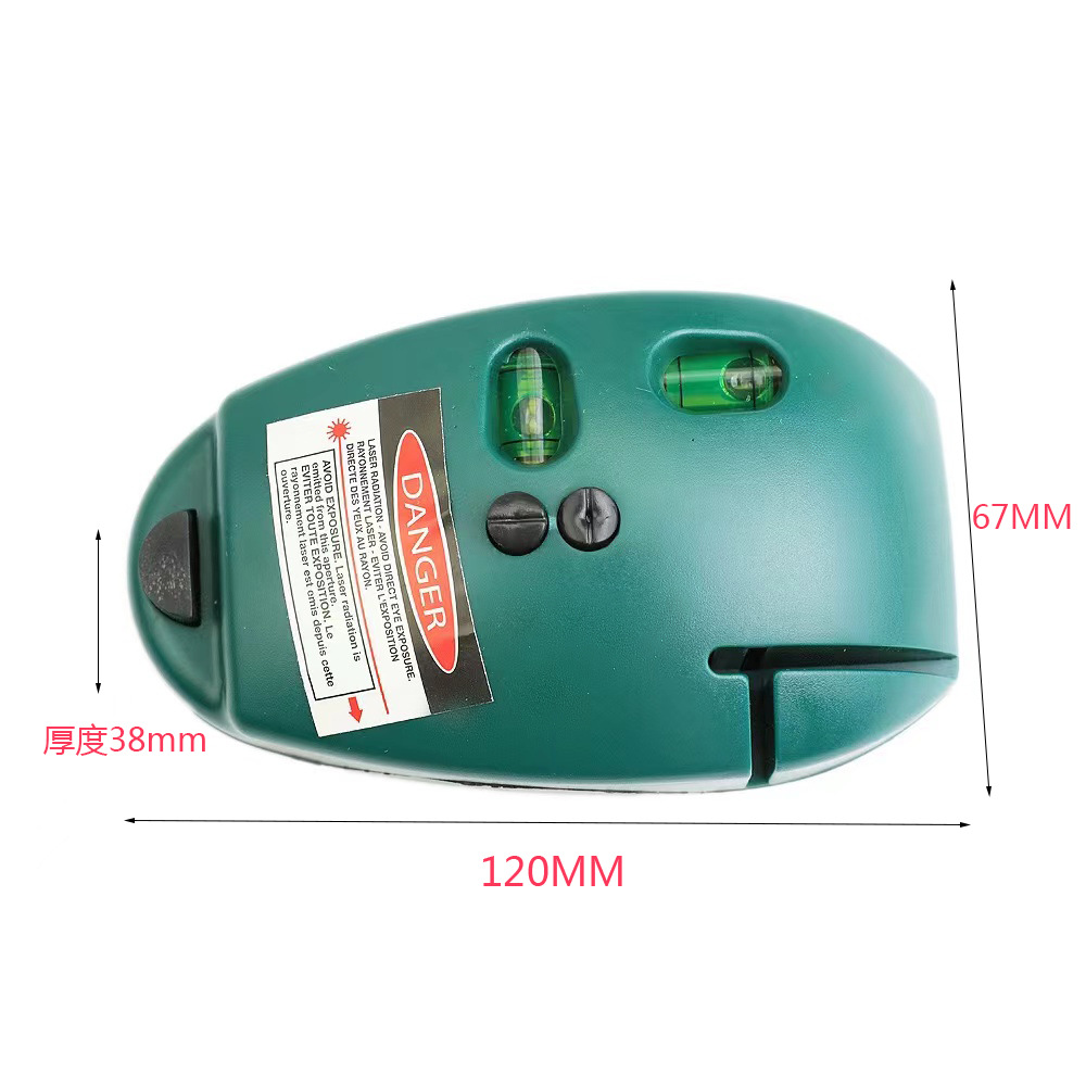 Medidor de nivel láser infrarrojo Herramienta de línea de decoración de luz fuerte para exteriores Tipo de mouse Medidor de nivel de tierra Luz fuerte Luz verde