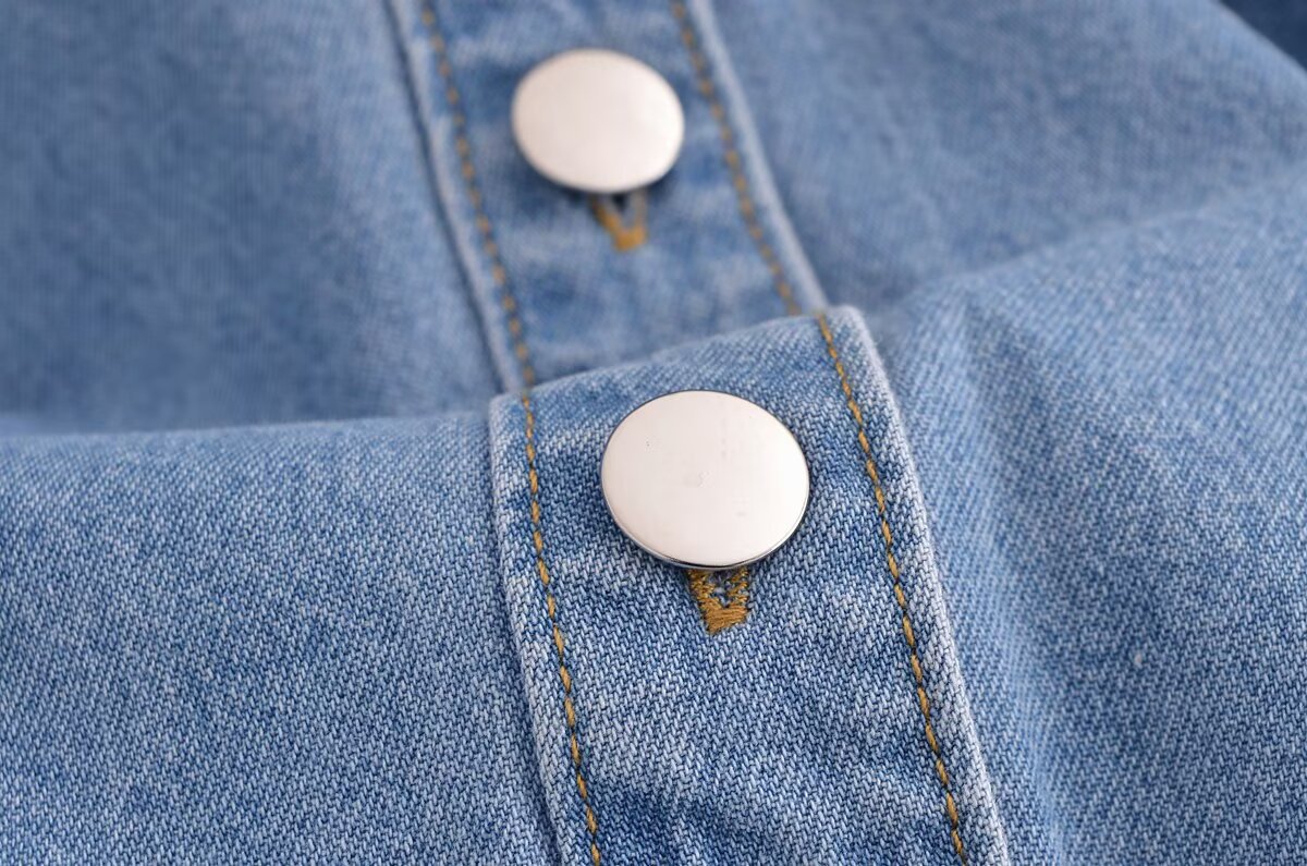 Women's Casual Denim Shirt And Pants Set Wide Sleeve Top with Relaxed Fit Jeans Korean Inspired Outfit for Spring_ecoleips.com