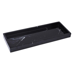 High-end hotel storage tray marbling storage tray resin bathroom tray model room decoration supplies