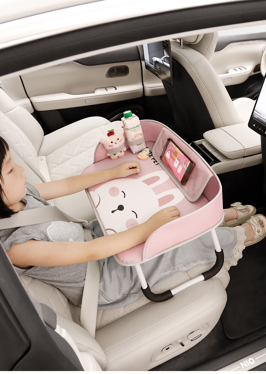 Children's Car Backseat Tray, In-Car Baby Entertainment Toy Table, Travel Car Accessory, Waterproof Dining Tray