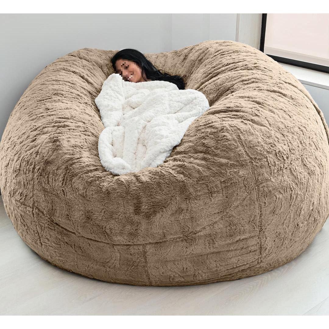 Sofá perezoso, sofá cama de frijol, sofá pequeño redondo, necesita llenarse.
