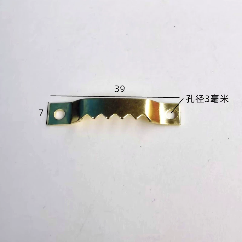 Золотая односторонняя зубчатая подвесная фоторамка аппаратный крючок два глаза Темный подвесной зубчатый подвесной Золотой толстый зуб висит