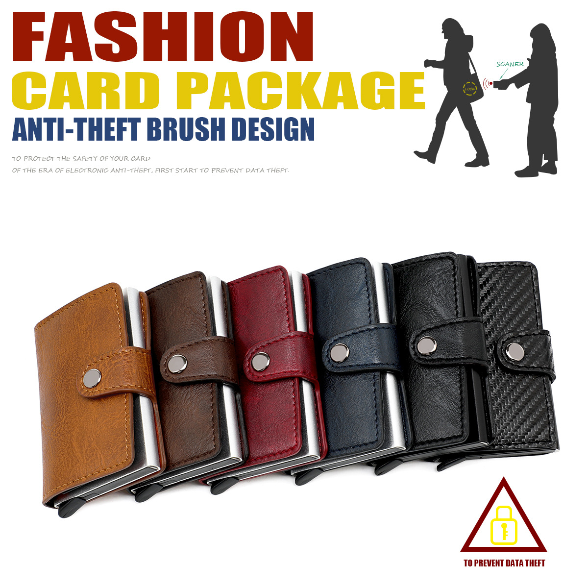 Wholesale Rfid Shielding Anti-theft Brush Ultra-thin Credit Card Aluminum Alloy Card Bag display picture 1