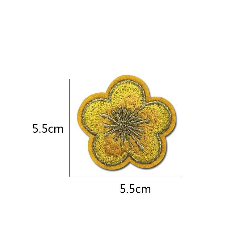 Bordado de la computadora bordado de flores pegatinas de tela ropa pantalones suéter decoración reparación subsidio flor planchado decoración parche pegatinas