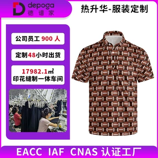 跨境专供3D热升华男士短袖POLO衫个性图案一件定制上衣欧美风工厂