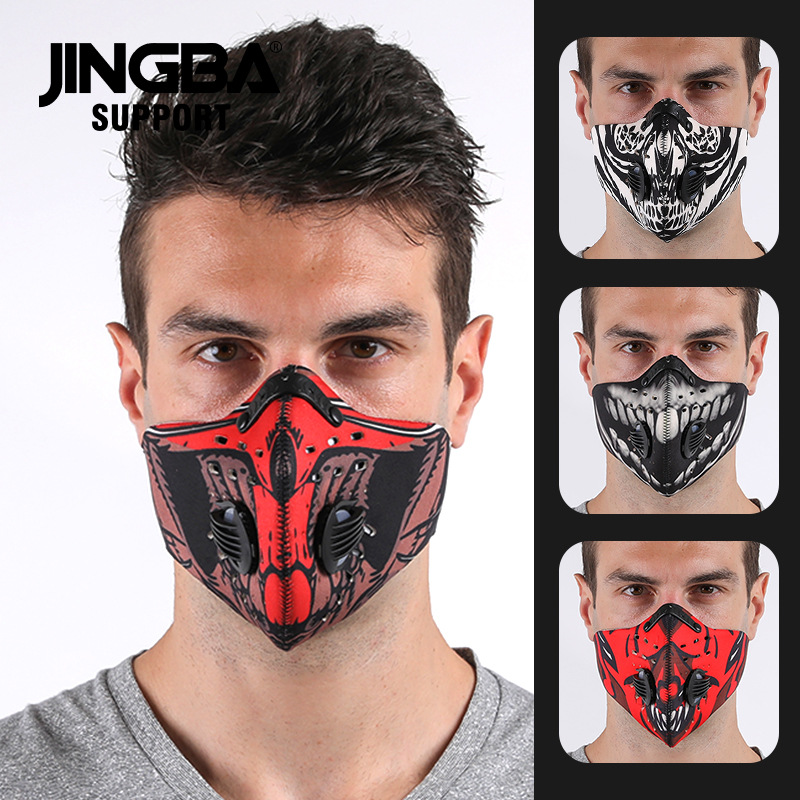 Processing and Customized Mask Activated Carbon Dustproof Ski Outdoor Fitness Sports Protective Gear Winter Mask Manufacturer Wholesale