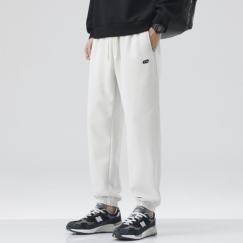 2025 nuevo otoño japonés retro pantalones rectos sueltos zapatos bordados para hombres sueltos versátiles