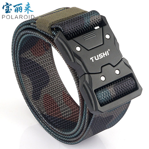 New men's tactical buckle nylon belt casual workwear quick release outdoor belt versatile pants belt manufacturer wholesale