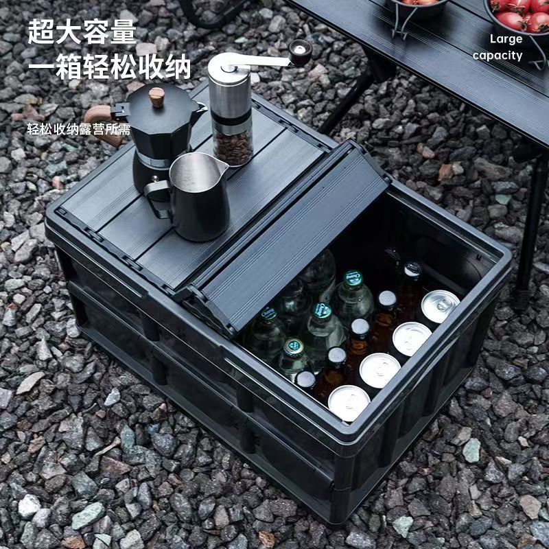 Viaje de gran capacidad al aire libre en el vehículo de campamento cajas plegables cajas de almacenamiento mesa al aire libre de campamento universal