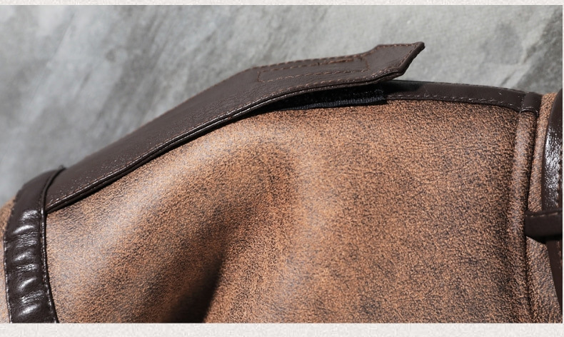 Vêtements pour hommes Marque de mode Qualité Hiver Fourrure et velours Veste en cuir épaissi Manteau en coton ample grande taille pour hommes_voghion.com