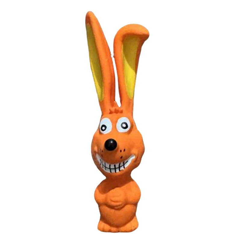 Nuevo juguete de látex para mascotas, conejo de orejas largas, serie de animales, dientes molares, dientes, látex natural, juguetes de sonido