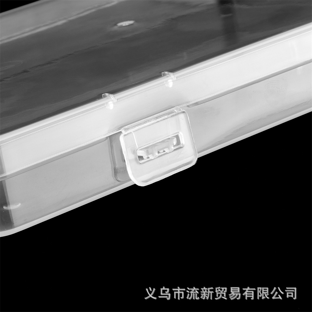 Caja de almacenamiento transparente rectangular con tapa PP caja de plástico transparente caja de embalaje al por mayor menos de 150mm de largo