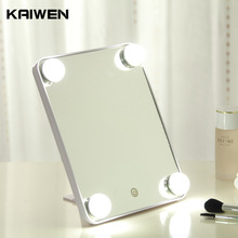 厂家凯文LED智能化妆镜三种光源冷光暖光混合光4个球泡灯支架台镜