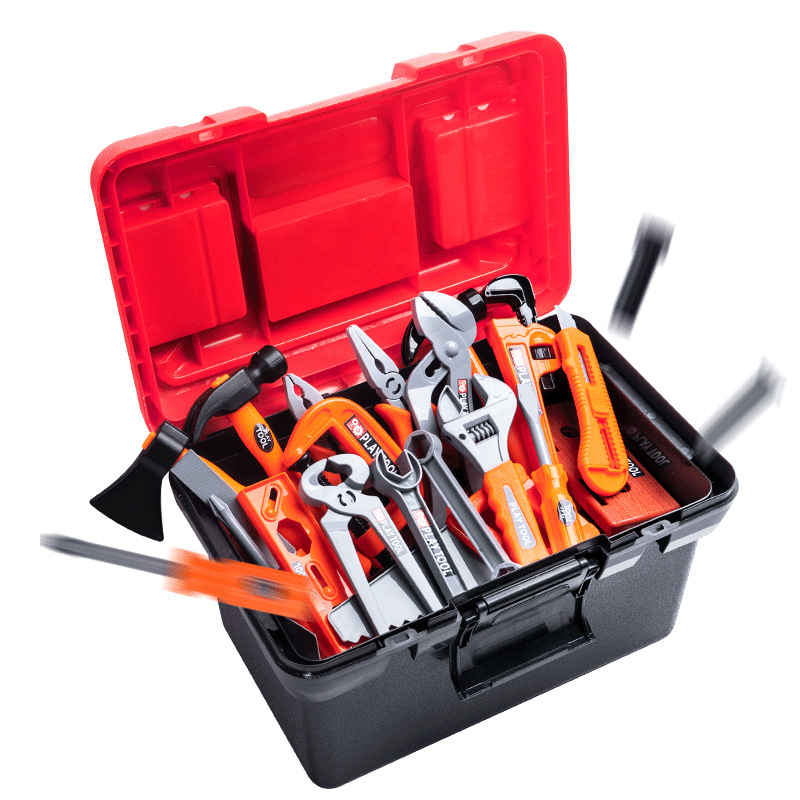 Caja de herramientas de los niños traje desmontaje simulación reparación herramienta taladro eléctrico destornillador reparación bebé juego casa juguete hombres