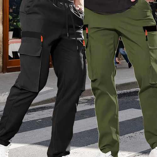 2025 New Amazon TM HYS Cross-border Men's American European Size Foreign Trade Exclusive Casual Pants Work Pants Wide
